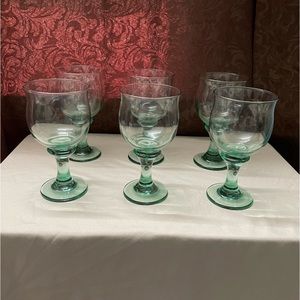 Beautiful Blue Goblets Set of 6